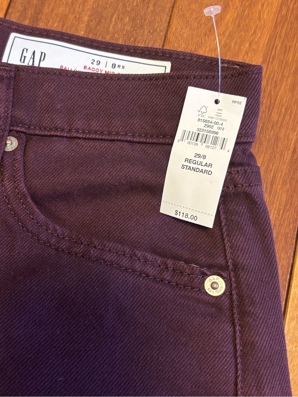 GAP Plum High-Rise Pants